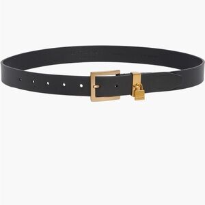 Kurt Geiger London 30mm Padlock Keeper Leather Belt - Size Small / Medium